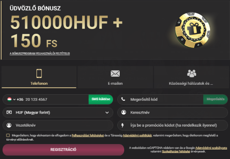 1xSlots regisztráció van telefonon